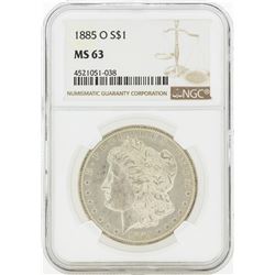 1885-O MS63 NGC Morgan Silver Dollar