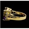 Image 3 : 6.38 ctw Ametrine and Diamond Ring - 14KT Yellow Gold