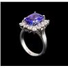 Image 4 : 14KT White Gold 3.90 ctw Tanzanite and Diamond Ring