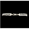Image 3 : 14KT White Gold Chain Link Bracelet