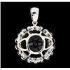 Image 2 : 14.34 ctw Topaz and Diamond Pendant - 14KT White Gold