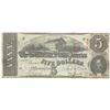 Image 1 : 1863 $5 The Confederate States of America Note T-60 CC