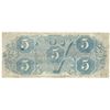 Image 2 : 1863 $5 The Confederate States of America Note T-60 CC