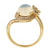 Image 2 : 2.29 ctw Opal and Diamond Ring - 14KT Yellow Gold