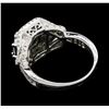 Image 3 : 2.71 ctw Black and White Diamond Ring - 18KT White Gold