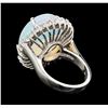 Image 3 : 14.28 ctw Opal and Diamond Ring - 14KT White Gold