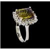 Image 4 : 4.62 ctw Ametrine Quartz and Diamond Ring - 14KT White Gold