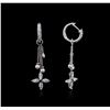 Image 2 : 14KT White Gold 1.25 ctw Diamond Earrings
