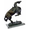 Image 6 : Rattle Snake Bronze Sculpture on Marble Base Statue