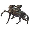 Image 8 : The Scalp Bronze Statue On Marble Base Sculpture