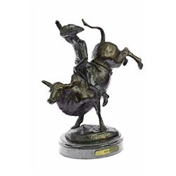 Bronco Buster Western Cowboy Bronze Statue