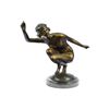 Image 1 : Nudist Performer Bronze Sculpture on Marble Base Statue