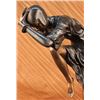 Image 3 : Striking Pose Dancer Bronze Sculpture on Marble Base Satue