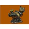 Image 2 : Lazy Chinese Panda Wildlife Creature Bronze Sculpture