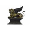 Image 1 : Lion Of Venice Winged Bronze Sculpture on Marble Base Figure