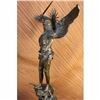 Image 5 : Archangel with Sword Bronze Sculpture on Marble Base Figurine