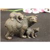 Image 1 : Mama Bear with Cubs Bronze Figurine