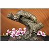 Image 1 : Jaguar Bronze sculpture on Marble Base Statue