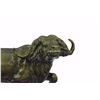 Image 2 : Running Bison Charges Bronze Statue on Marble Base Sculpture