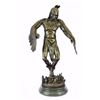 Image 10 : Indian Native American Warrior Bronze Statue on Marble Base Sculpture