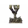 Image 2 : Indian Native American Warrior Bronze Statue on Marble Base Sculpture