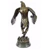 Image 7 : Indian Native American Warrior Bronze Statue on Marble Base Sculpture