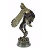 Image 8 : Indian Native American Warrior Bronze Statue on Marble Base Sculpture
