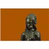 Image 2 : Carrier Exquisite Maiden Bronze Sculpture on Marble Base Figurine