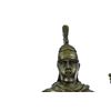 Image 4 : Roman Warrior With Armor Bronze Sculpture on marble base Statue