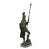 Image 5 : Roman Warrior With Armor Bronze Sculpture on marble base Statue