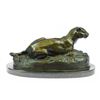 Image 1 : Cougar Animal Edition Bronze Sculpture On Marble Base Figurine