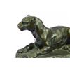 Image 2 : Cougar Animal Edition Bronze Sculpture On Marble Base Figurine