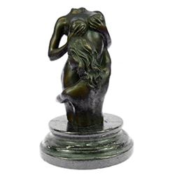 Bust Of Naked Girls Bronze Sculpture