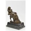 Image 4 : Victorian Beauty Sitting Bronze Sculpture on Marble base Figurine