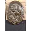 Image 1 : Virgin Mary Holding Baby Jesus Wall Plaque Bronze Sculpture