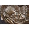 Image 3 : Virgin Mary Holding Baby Jesus Wall Plaque Bronze Sculpture
