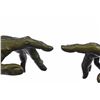 Image 2 : Touching Hand Bronze Sculpture on Marble Base Statue