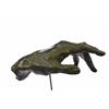 Image 4 : Touching Hand Bronze Sculpture on Marble Base Statue