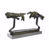 Image 8 : Touching Hand Bronze Sculpture on Marble Base Statue