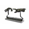 Image 9 : Touching Hand Bronze Sculpture on Marble Base Statue