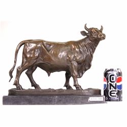 Stock Market Bull Cow Bronze Statue