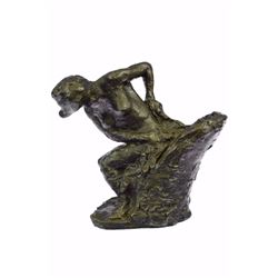 Woman Seated In An Armchair Bronze Sculpture