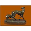 Image 4 : Two Greyhounds Playing Argente And Dore Bronze Statue