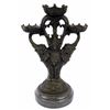 Image 1 : Beautiful Elephants Candle Holder Bronze Figurine on marble base Statue