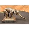 Image 1 : Elephant Bronze Statue on Marble Base Figurine