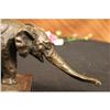 Image 2 : Elephant Bronze Statue on Marble Base Figurine