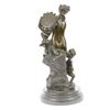 Image 7 : Nude Lady With Baby Bronze Sculpture on marble base Figure