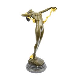 Vine American Bronze Sculpture on marble base Figurine