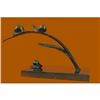 Image 3 : Snails on Branch Bronze Sculpture