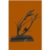Image 1 : Bird Marshland on Marble Base Bronze Sculpture